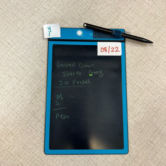 Sacred Crown Shorts Mens S Small Gray Zip Pocket Stretch Waist Drawstring Tie - Picture 8 of 9